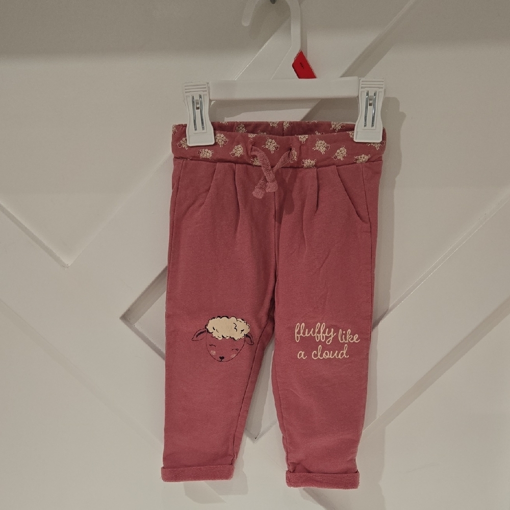 Pink Joggers with Elastic Waistband